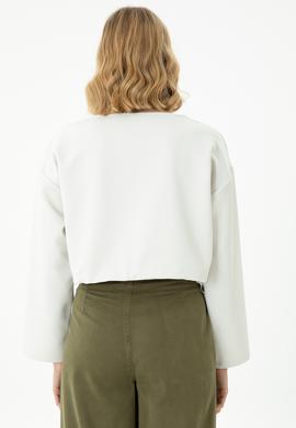 Kadın Taş Bisiklet Yaka Sweatshirt - 50271597015