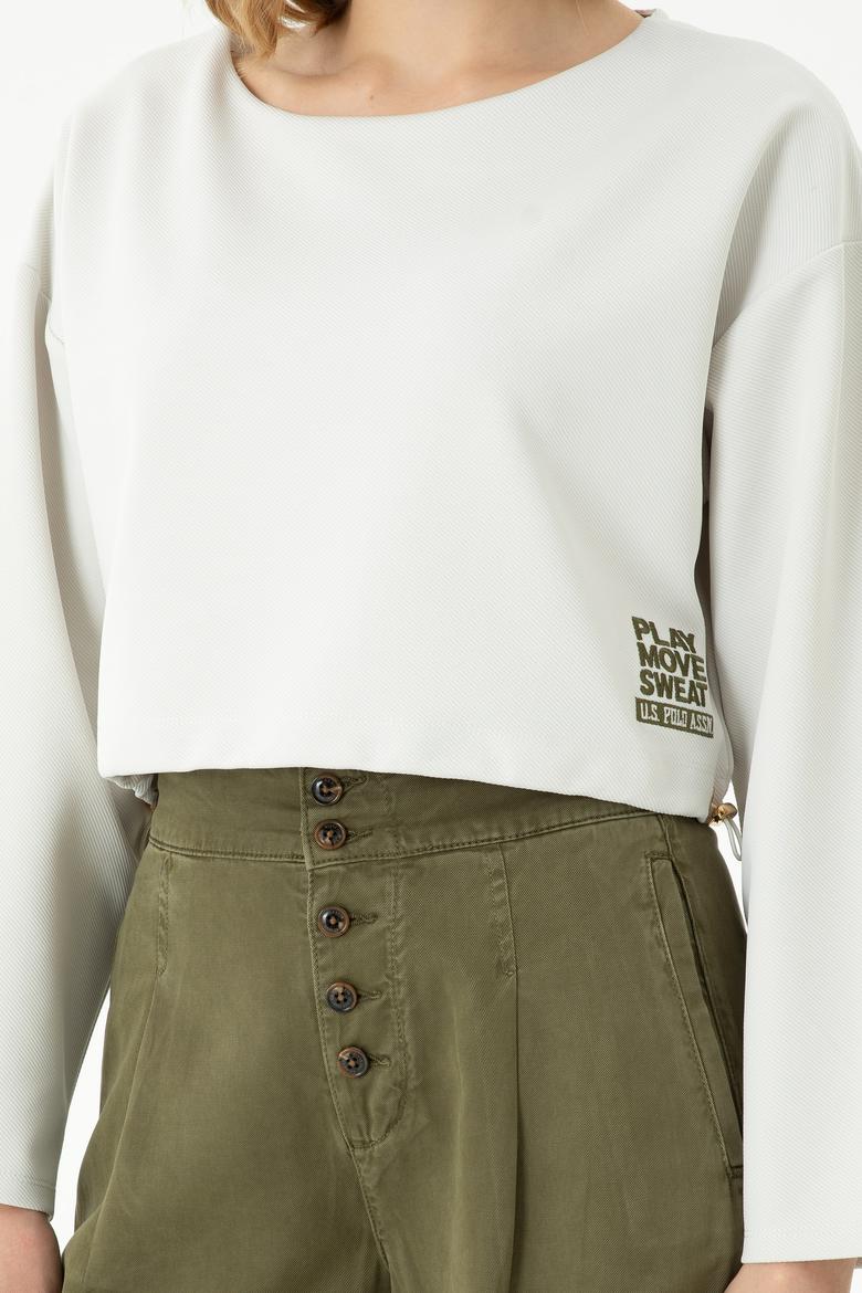 Kadın Taş Bisiklet Yaka Sweatshirt - 50271597015