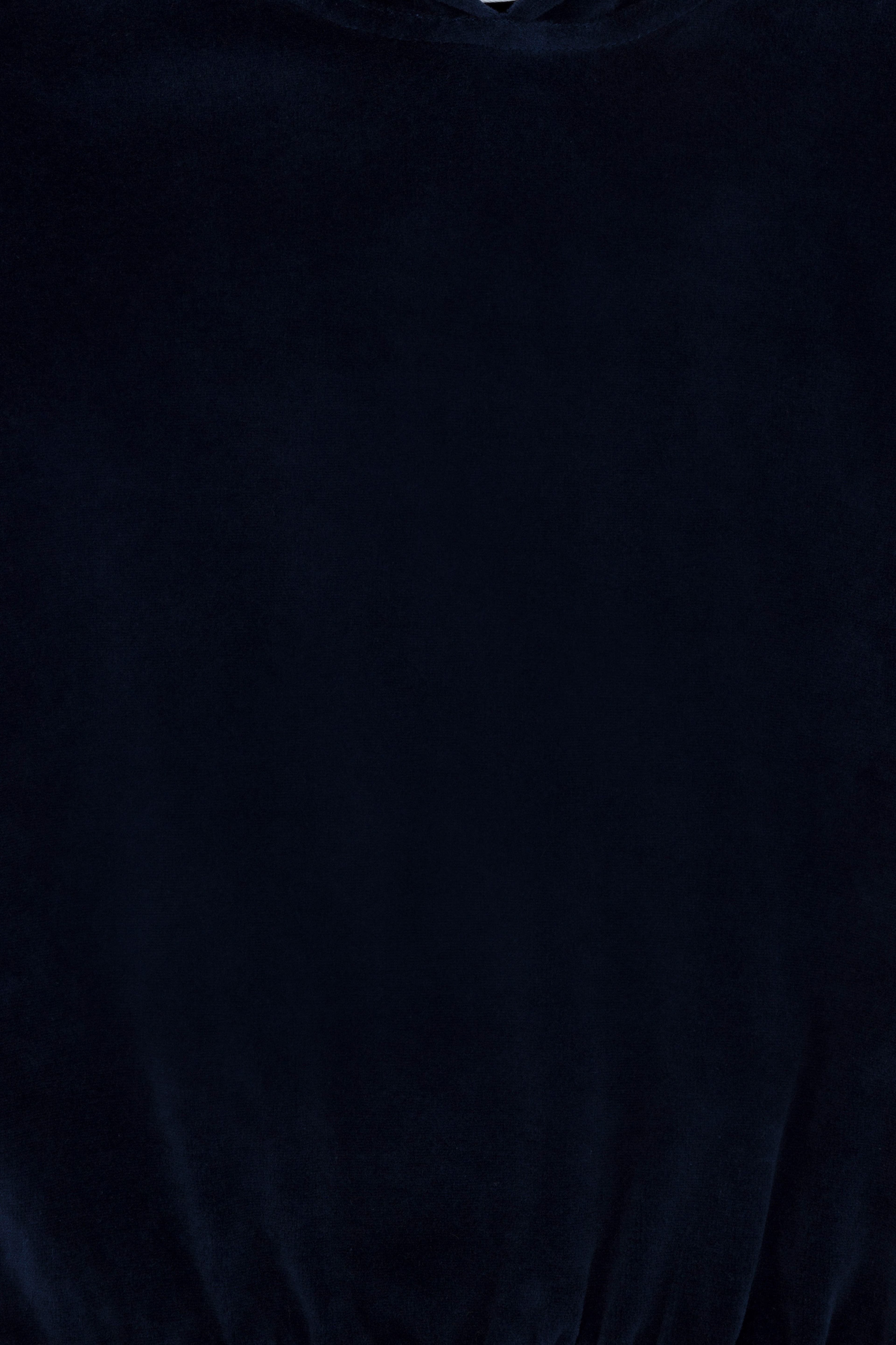 Kız Çocuk Lacivert Kapüşonlu Kadife Sweatshirt - Image 3
