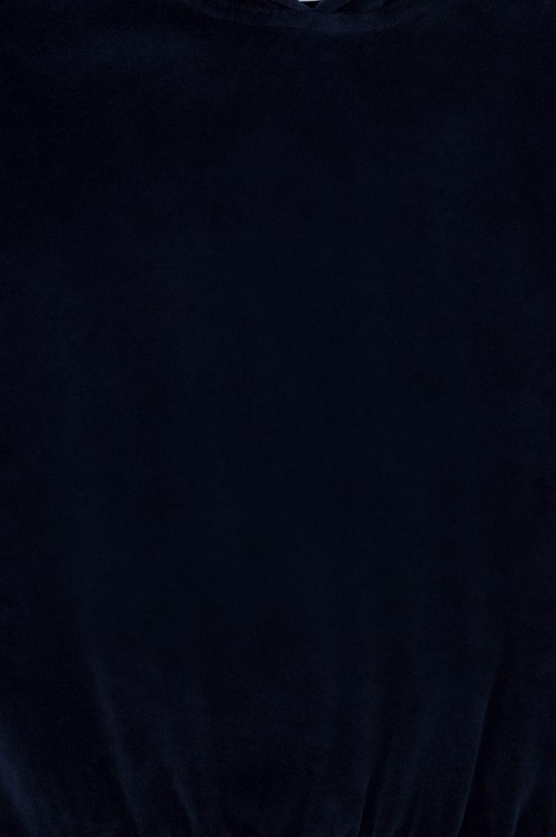 Kız Çocuk Lacivert Kapüşonlu Kadife Sweatshirt