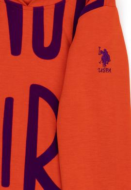 Kız Çocuk Turuncu Kapüşonlu Sweatshirt - 50272434033