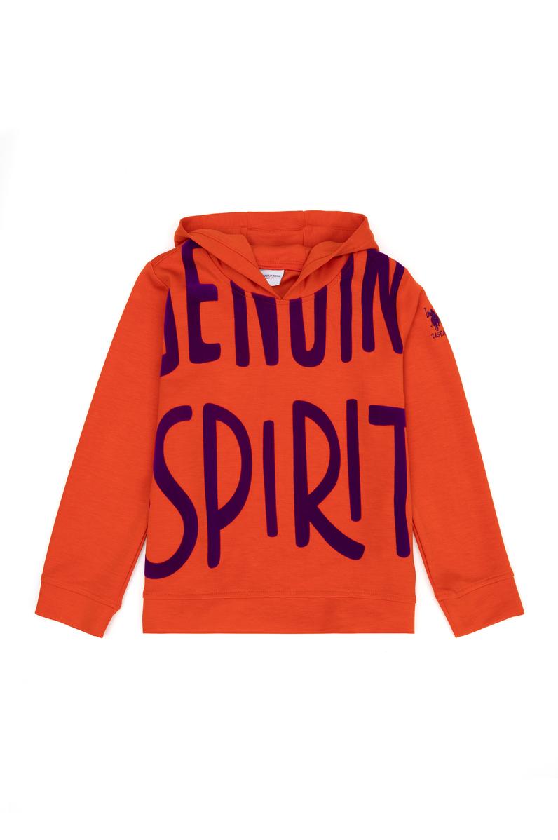Kız Çocuk Turuncu Kapüşonlu Sweatshirt
