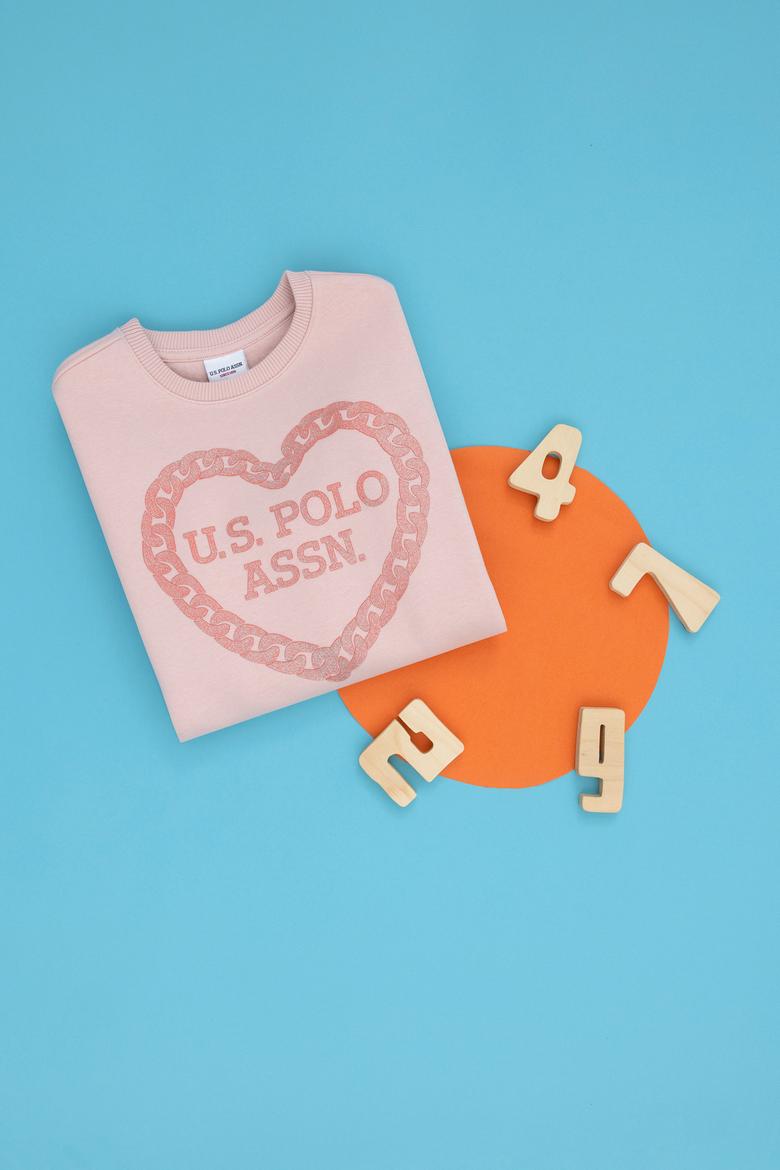 Kız Çocuk Toz Pembe Sweatshirt