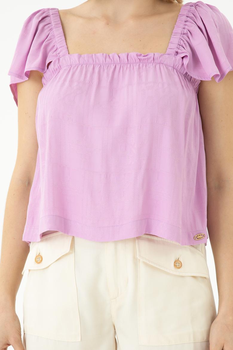 Kadın Manolya Kısa Kollu Gömlek - 50264222022