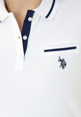 Kadın Beyaz Polo Yaka Tişört - 50262671001