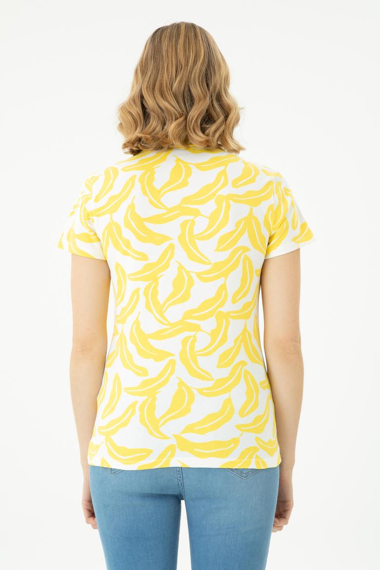 Kadın Sarı Tişört - 50262956046