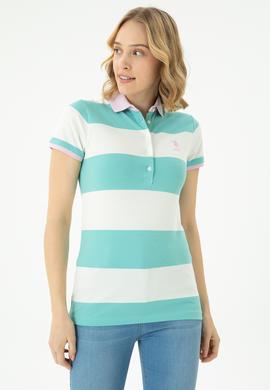 Kadın Mint Polo Yaka Tişört - 50262960027