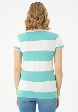 Kadın Mint Polo Yaka Tişört - 50262960027