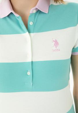 Kadın Mint Polo Yaka Tişört - 50262960027