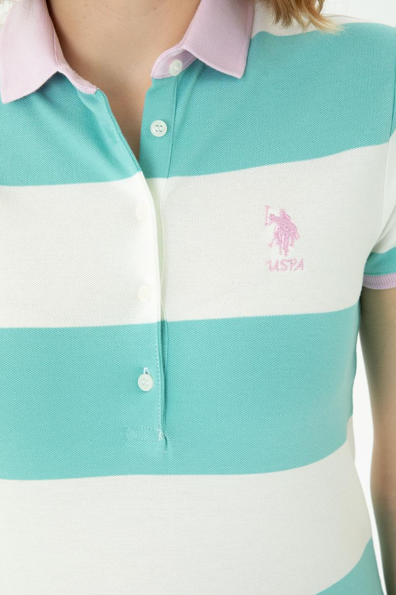 Kadın Mint Polo Yaka Tişört - 50262960027