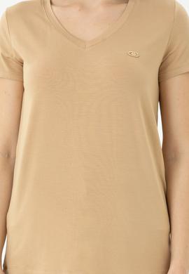 Kadın Camel Basic V Yaka Tişört - 50262610133