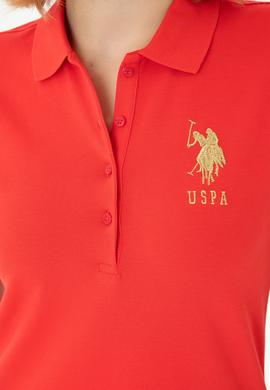 Kadın Kırmızı Basic Polo Yaka Tişört - 50262700224