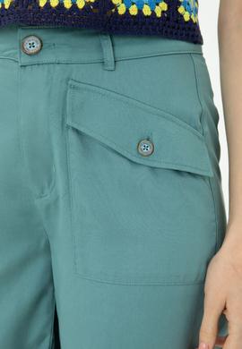 Kadın Mint Dokuma Şort - 50263224012