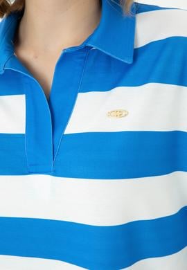 Kadın Saks Polo Yaka Tişört - 50262556018