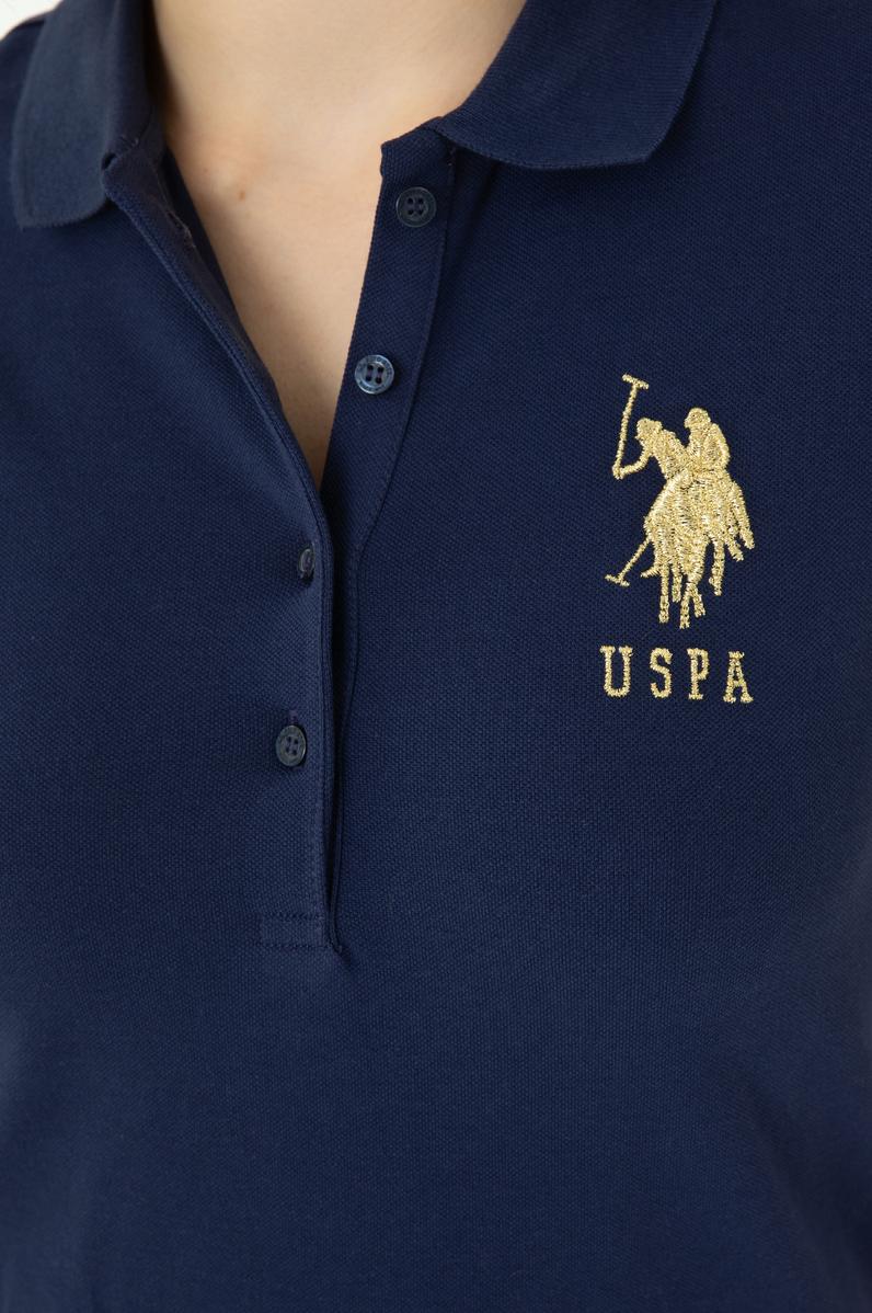 Kadın Lacivert Basic Polo Yaka Tişört