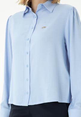 Kadın Mavi Uzun Kollu Gömlek - 50264173011