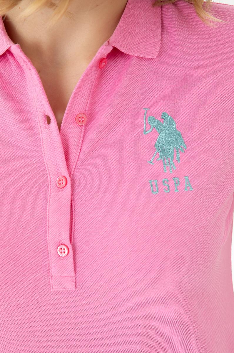 Kadın Pembe Basic Polo Yaka Tişört