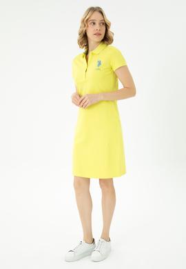 Kadın Neon Sarı Örme Elbise - 50262697204