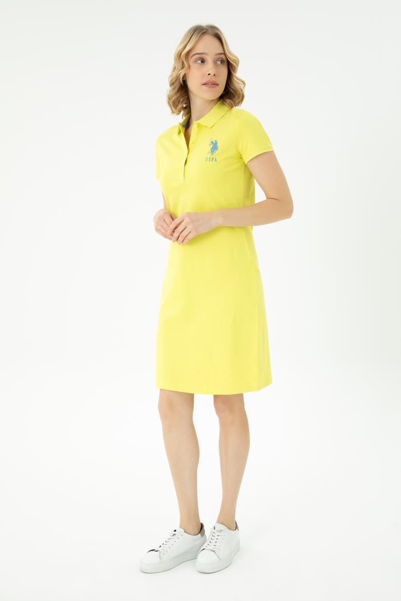 Kadın Neon Sarı Örme Elbise - 50262697204