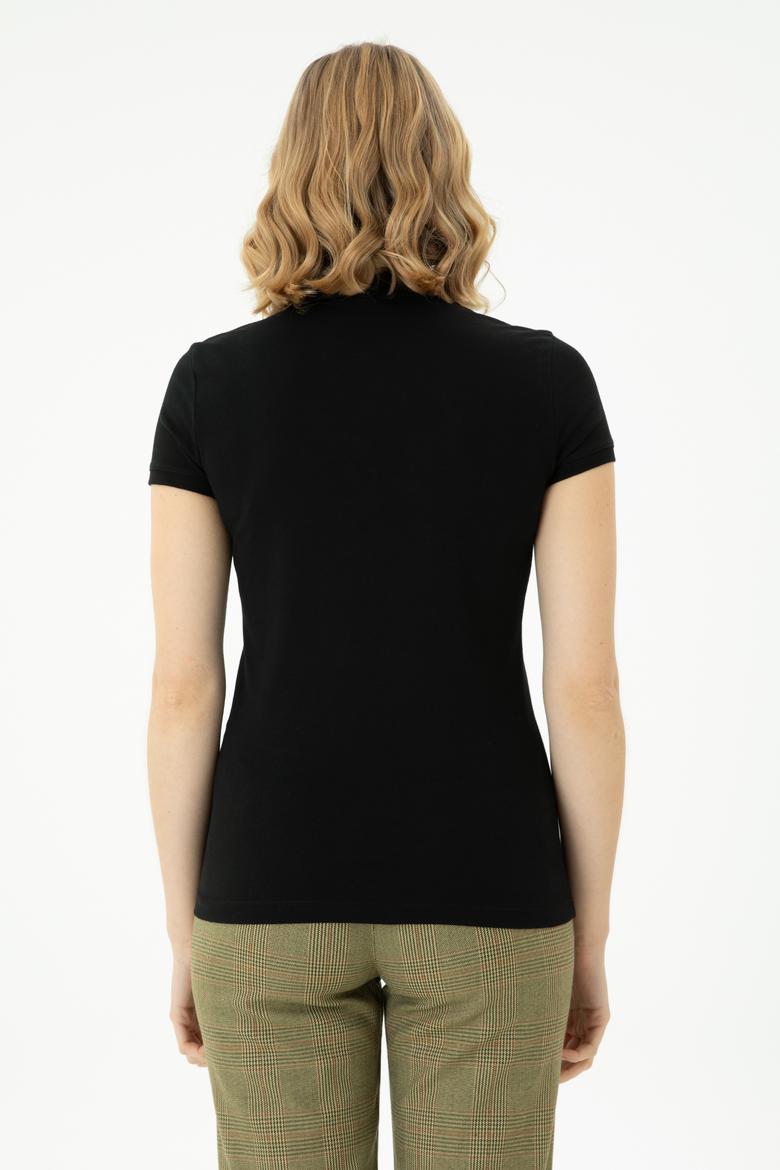 Kadın Siyah Tişört - 50262715018