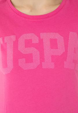 Kadın Fuşya Basic Bisiklet Yaka Tişört - 50262670130