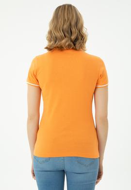 Kadın Turuncu Polo Yaka Tişört - 50262671028