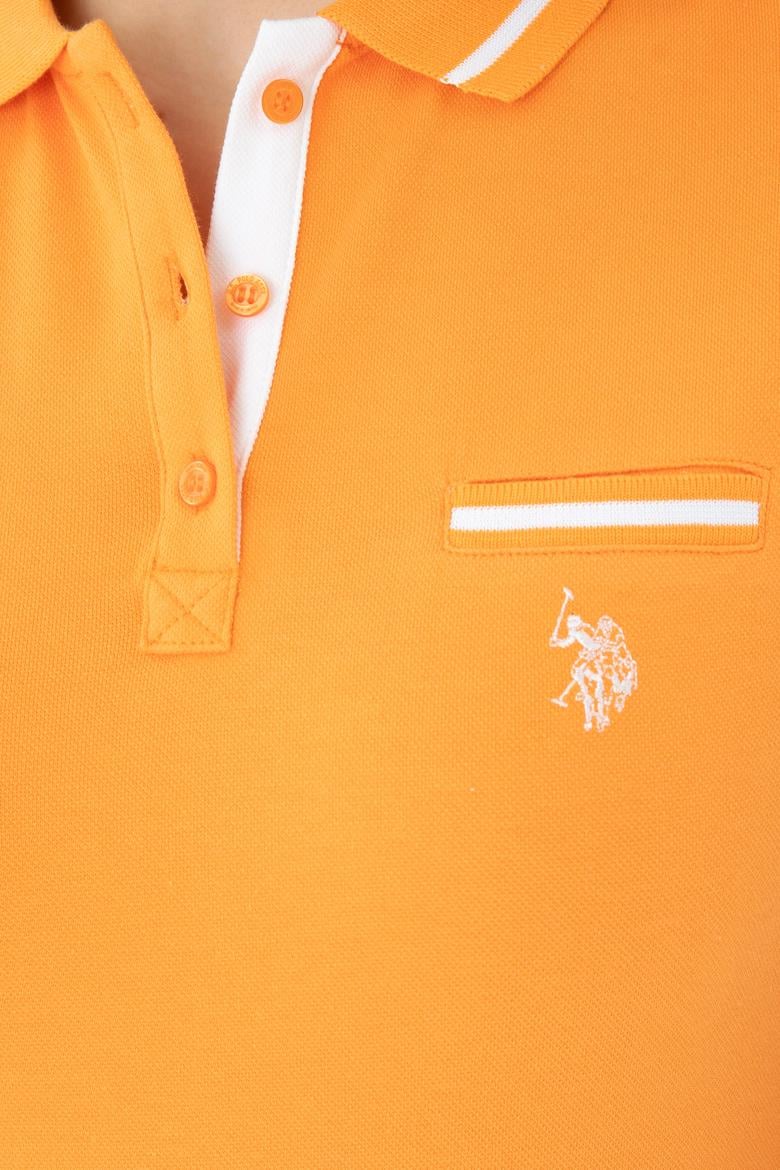 Kadın Turuncu Polo Yaka Tişört - 50262671028