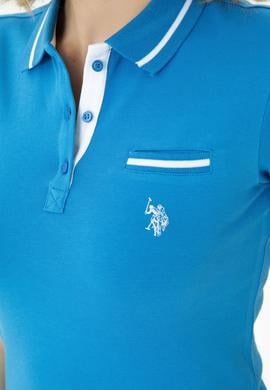 Kadın Saks Polo Yaka Tişört - 50262671096