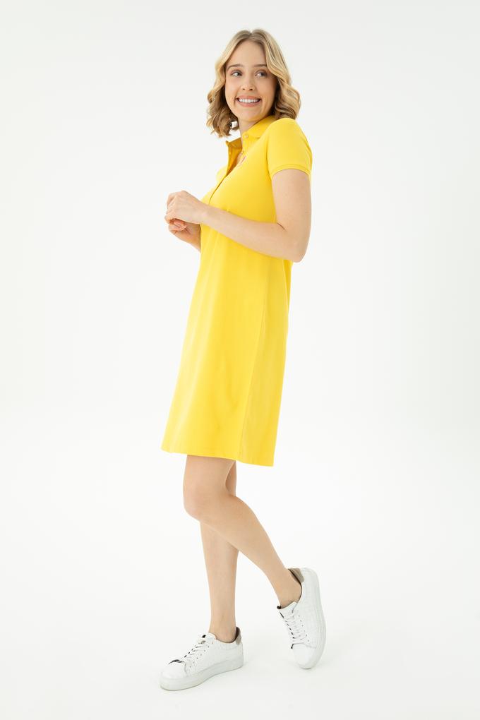 Kadın Sarı Örme Elbise
