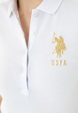 Kadın Beyaz Basic Polo Yaka Tişört - 50262700004