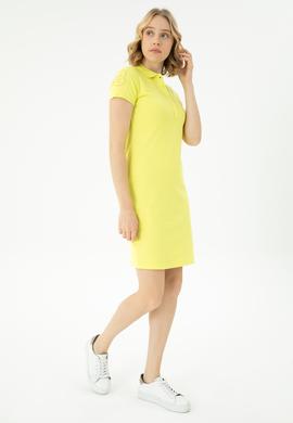 Kadın Neon Sarı Örme Elbise - 50262696168