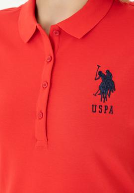 Kadın Kırmızı Polo Yaka Örme Elbise - 50262697164