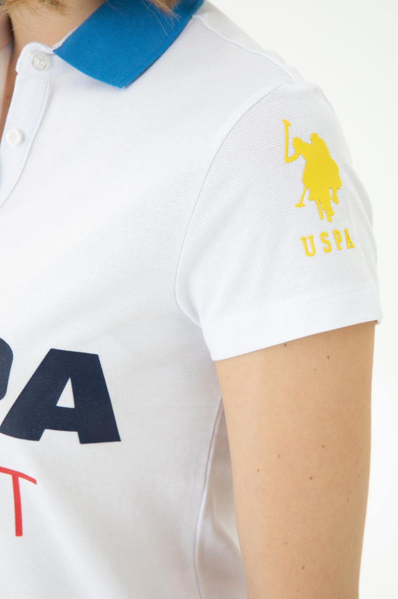 Kadın Beyaz Polo Yaka Mini Boy Örme Elbise