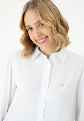 Kadın Beyaz Uzun Kollu Gömlek - 50264173002