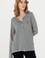 Kadın Gri Melanj Basic Triko Hırka