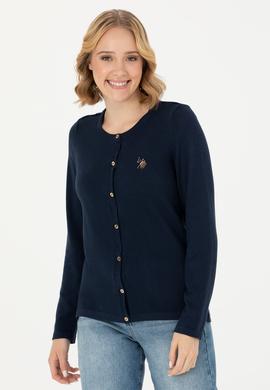 Kadın Lacivert Basic Triko Hırka - 50269008027