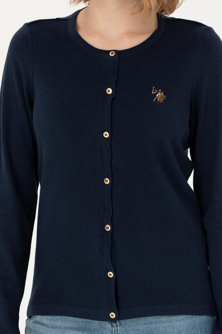 Kadın Lacivert Basic Triko Hırka - 50269008027