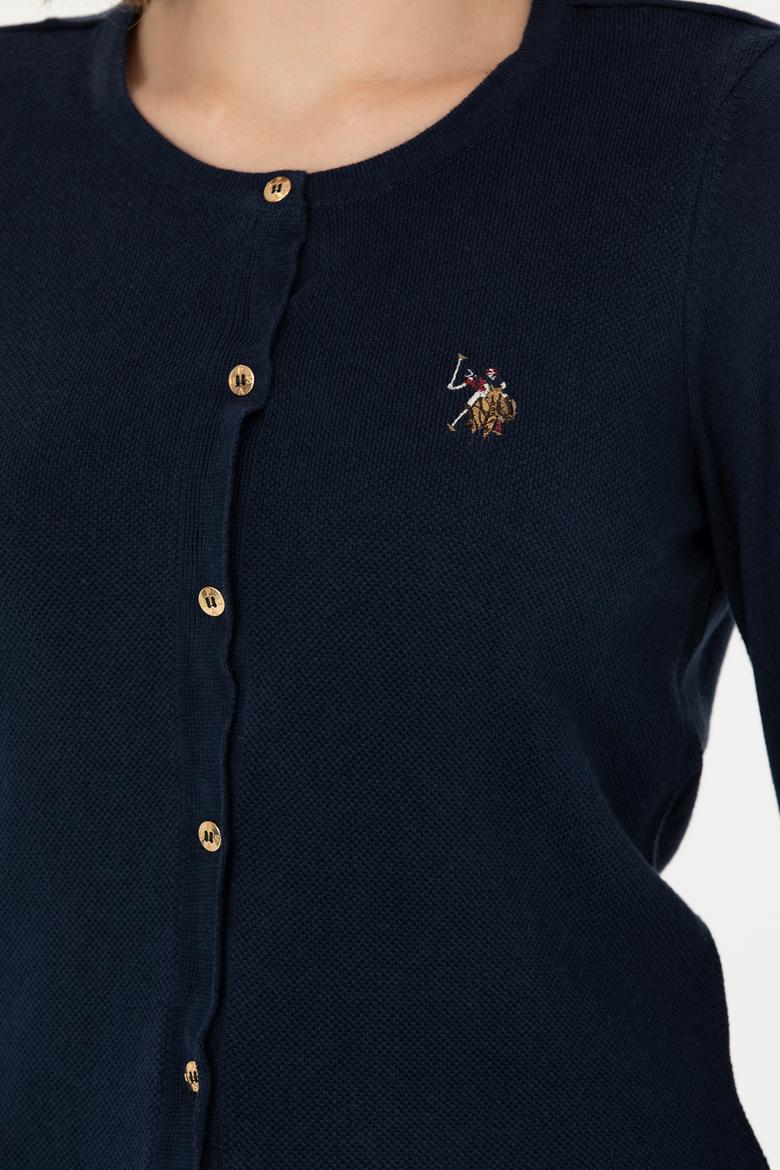 Kadın Lacivert Basic Triko Hırka - 50269008027