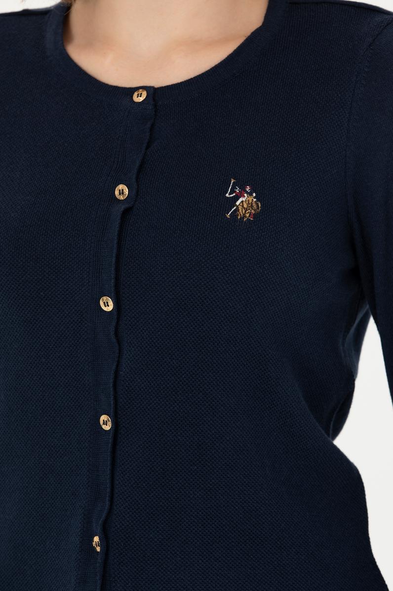 Kadın Lacivert Basic Triko Hırka