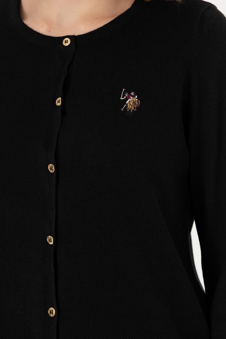 Kadın Siyah Basic Triko Hırka - 50269008034