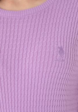 Kadın Lila Bisiklet Yaka Basic Kazak - 50269013042