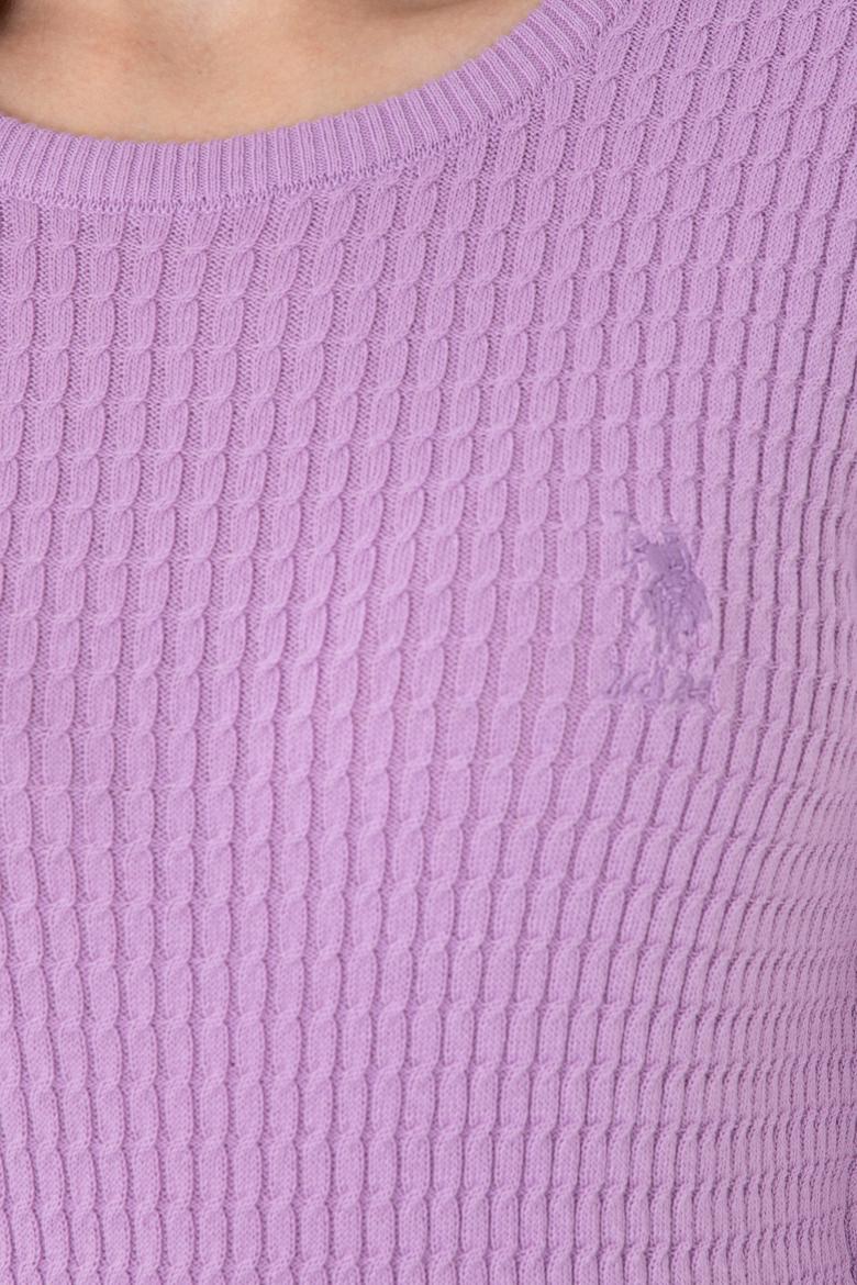 Kadın Lila Bisiklet Yaka Basic Kazak - 50269013042