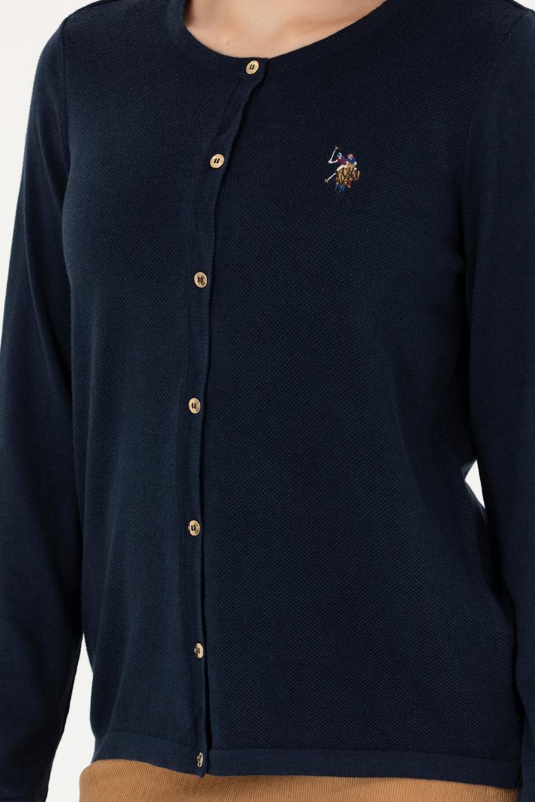 Kadın Lacivert Basic Triko Hırka - 50276610008