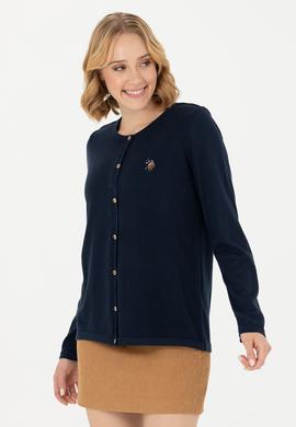 Kadın Lacivert Basic Triko Hırka - 50276610008