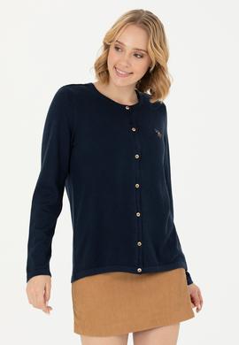 Kadın Lacivert Basic Triko Hırka - 50276610008