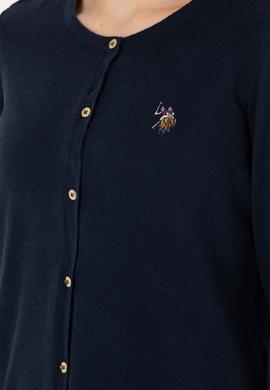 Kadın Lacivert Basic Triko Hırka - 50276610008