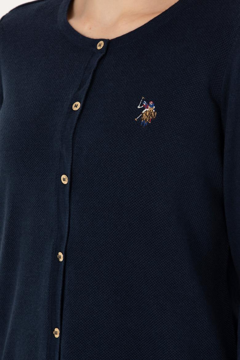 Kadın Lacivert Basic Triko Hırka - 50276610008