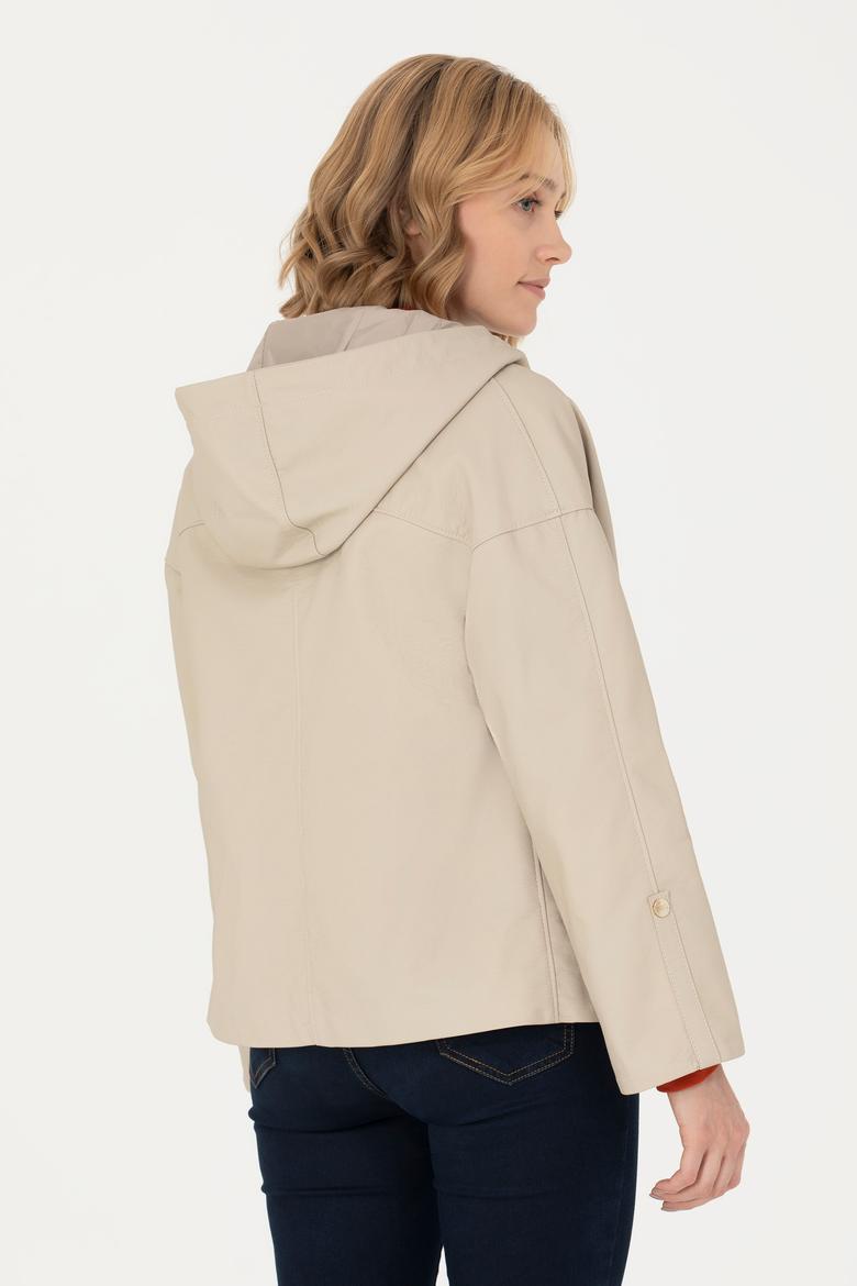 Kadın Taş Deri Ceket - 50278988001