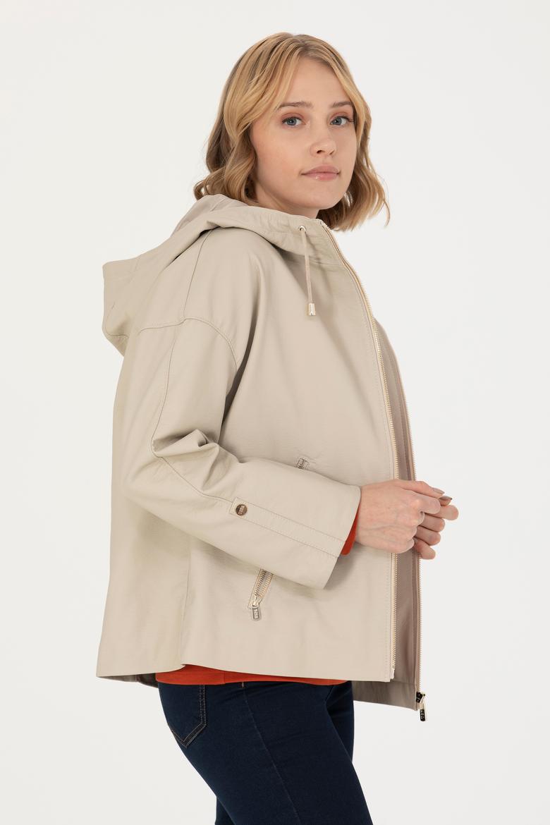 Kadın Taş Deri Ceket - 50278988001