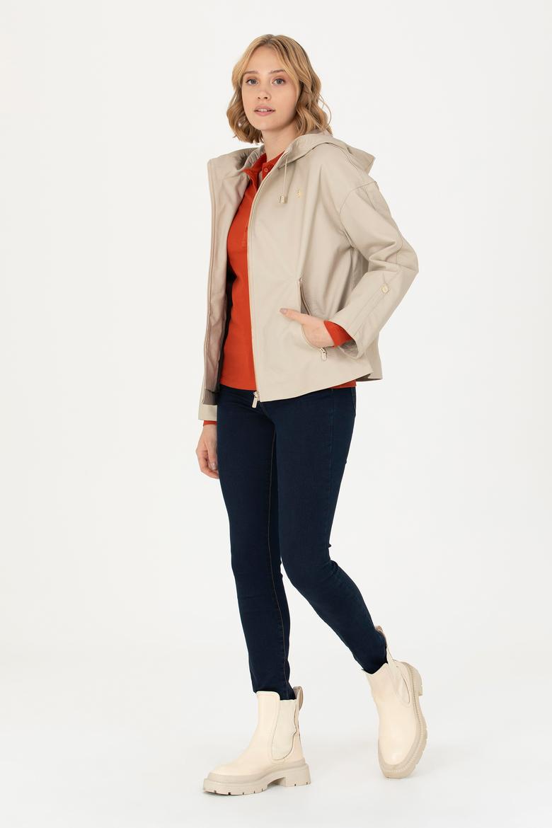 Kadın Taş Deri Ceket - 50278988001